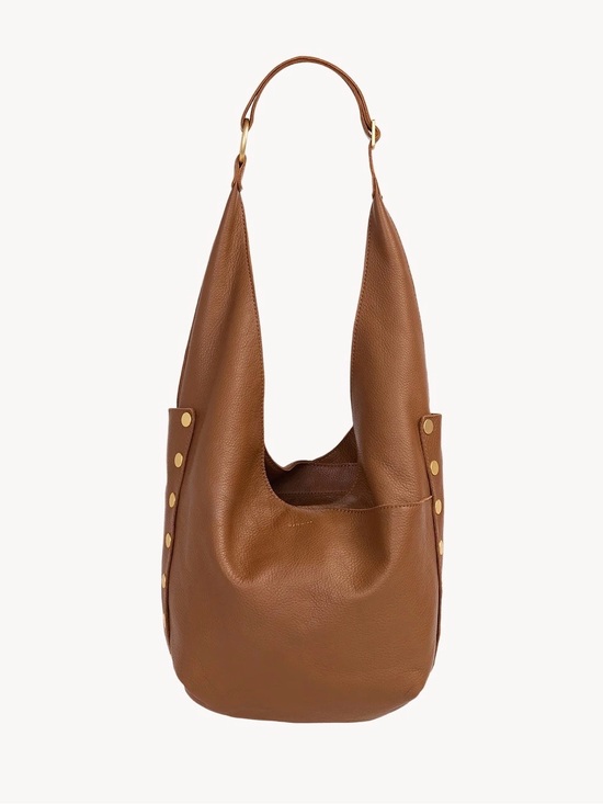 Hammitt Handbags - Hammitt Large Tom Mahogany Pebble Leather Shoulder Bag